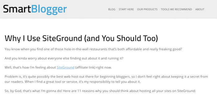 Why I Use Siteground - Smartblogger Review